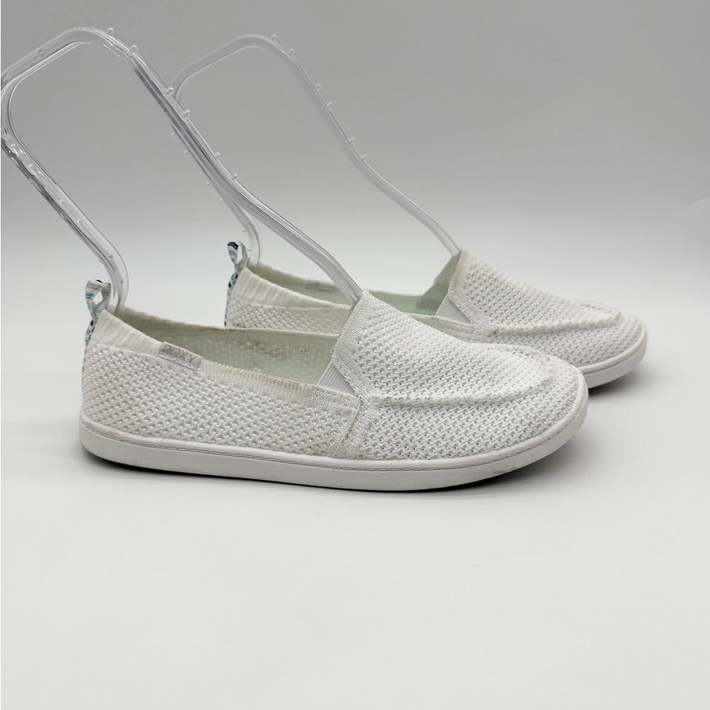 Roxy Minnow Knit Closed Casual Memory Foam Slip-on Comfort Shoes White Size 9 - Picture 5 of 8